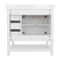 Flash Furniture Vega 36-in. Vanity w/Sink, Storage Cabinet w/Soft Close Doors, Open Shelf and 3 Drawers, White/Gold FS-VEGA36-KD-WH-GLD-GG - alternate 3